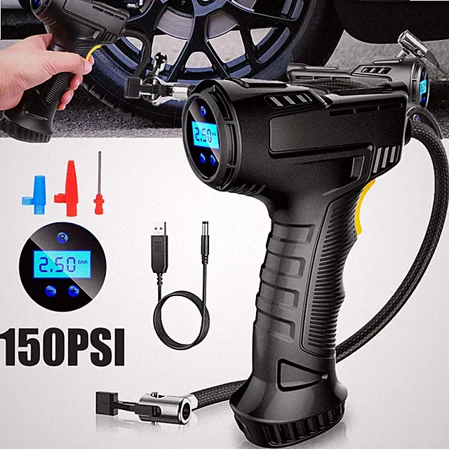 150PSI Air Pump Wireless Air Electric Tire Inflator Car Auto Bike Rechargeable
