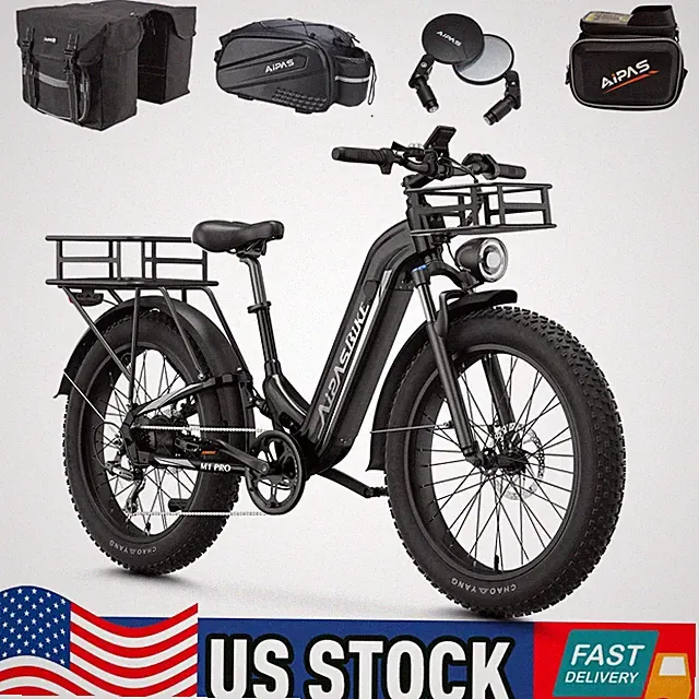 1800W ELECTRIC BIKE FOR ADULT 85MILE 36MPH 26'' FAT TIRE OFF-ROAD MOUNTAIN EBIKE