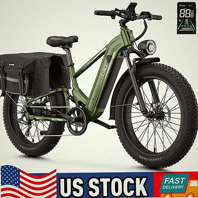 1800W Fat Tire Electric Bike 26" Adult E-Bike 36MPH 85Mi Removable 48V