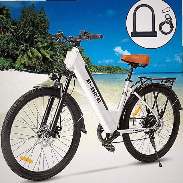 2025 E-Bike Adults 26'' Electric Bike Bicycle 750W Motor City Commuter Ebike New