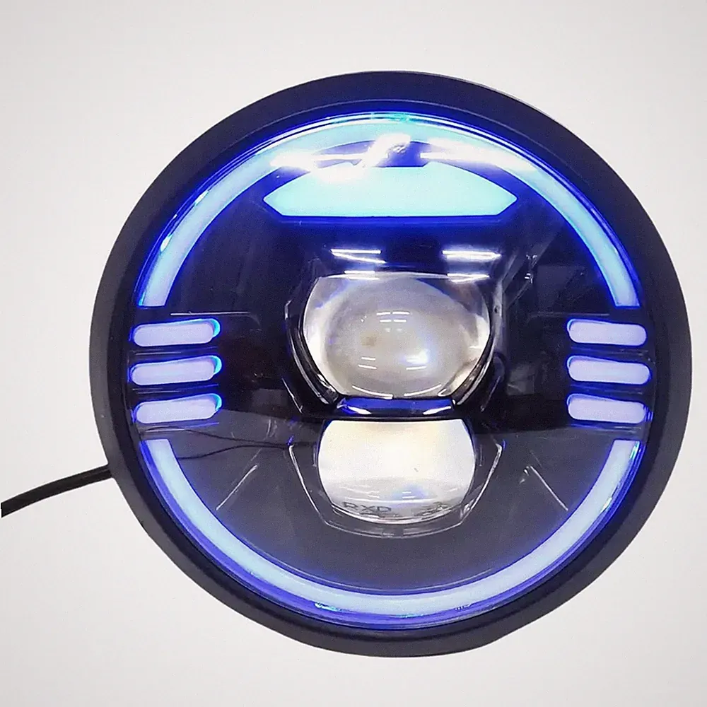 36V 48V 52V 60V Fat Tire EBike LED Headlight with Horn 3 Pin Female Connector
