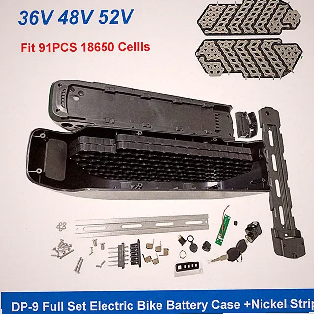 36V 48V 52V Battery Case DIY Empty Box Nickel Strip Set for DP9 E-Bike Battery