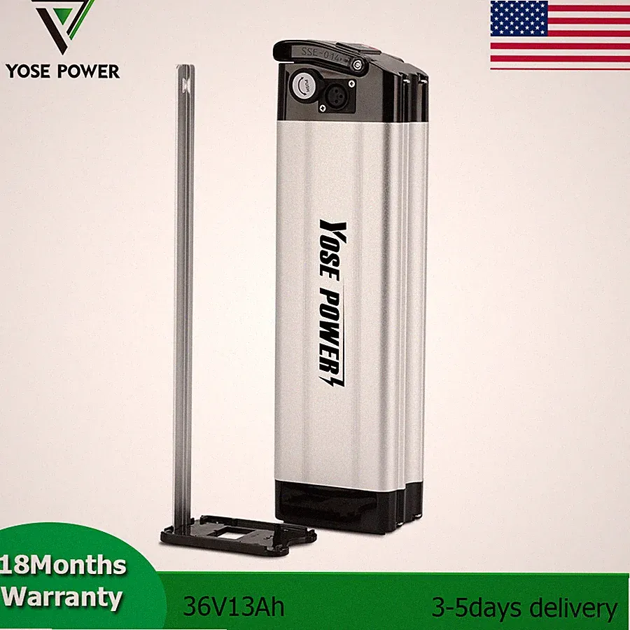 36V Ebike Battery Silverfish Seat Tube Electric Bike Lithium Battery 36V 13Ah