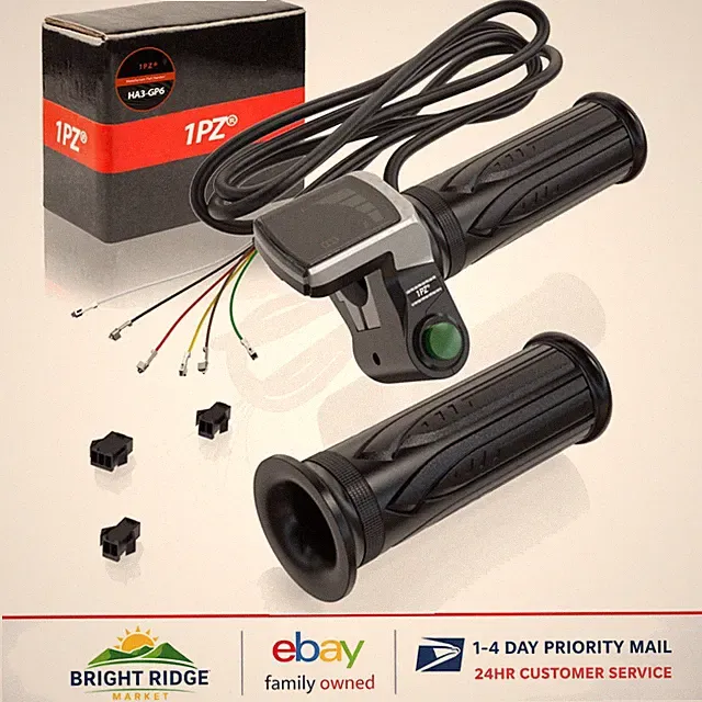 36V Throttle Grip with Waterproof LCD Display for Electric Bike or Scooter