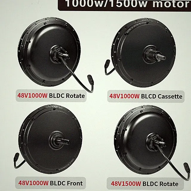 48V 1000W 1500W E-bike Brushless Non-gear Front Rear Rotate /cassette Motor