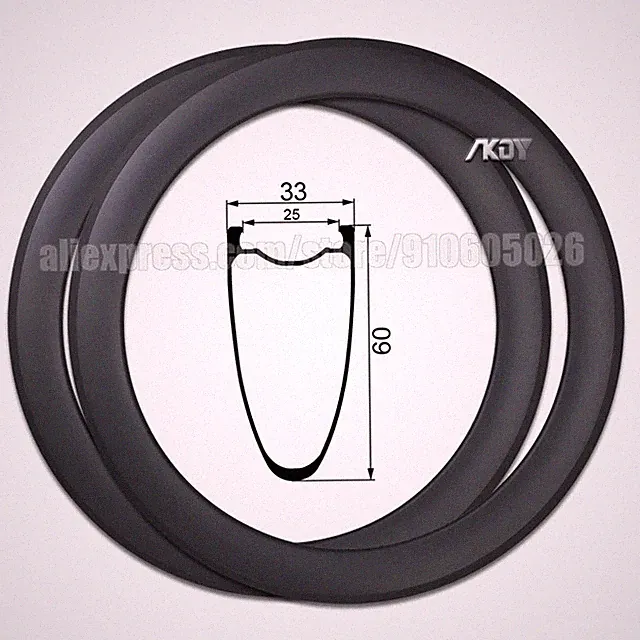 700C Carbon Fiber Rims for Gravel Road Bike Rim/Disc Brake Cyclocross Wheel