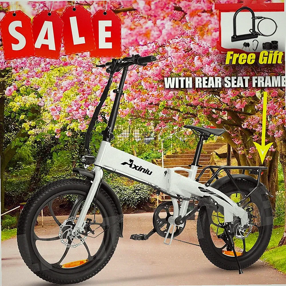 850W 36V 20'' E-Bike Folding Electric Bike Motor City Bicycle Commuter Ebike