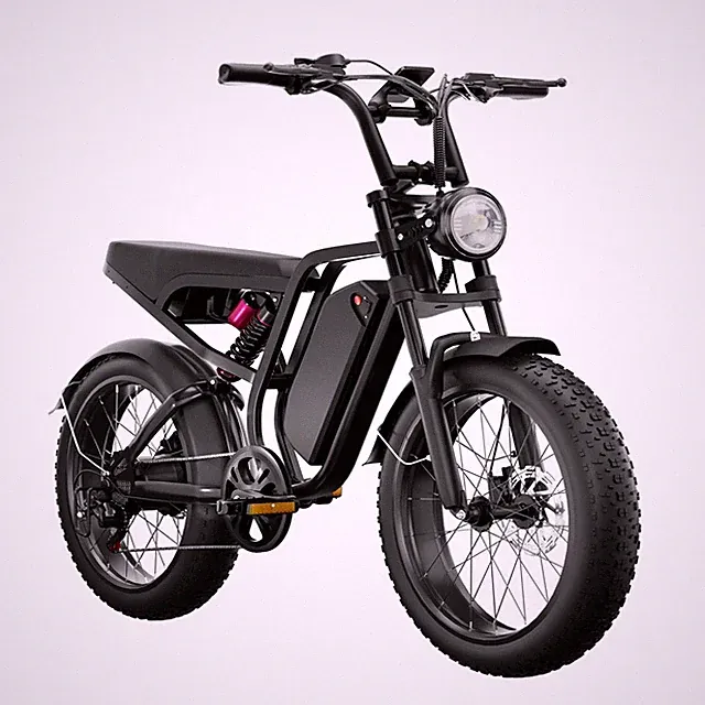 Bluvall 48V 16Ah 1000W Peak 20" Fat Tires Commuter E-bikes Adults 31 MPH 7 Speed