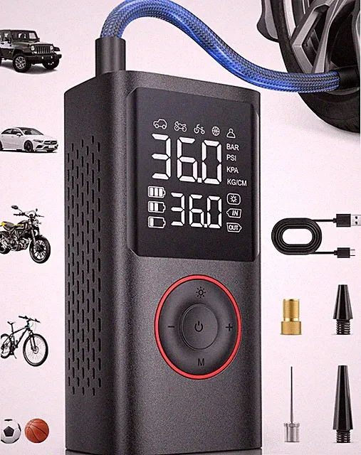 Cordless 150 PSI Portable Tire Inflator Air Pump for Bike and Car