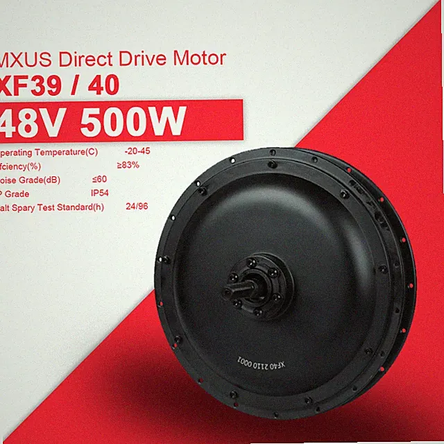 E-Bike 36V 500W Wheel Hub Motor 48V Motor Brushless Geared Rear Bicycle Motor