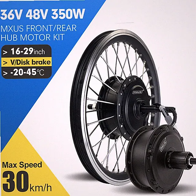 Electric Bicycle 16-29er 36V 48V 350W Brushless Front Rear Hub Wheel Motor Kit