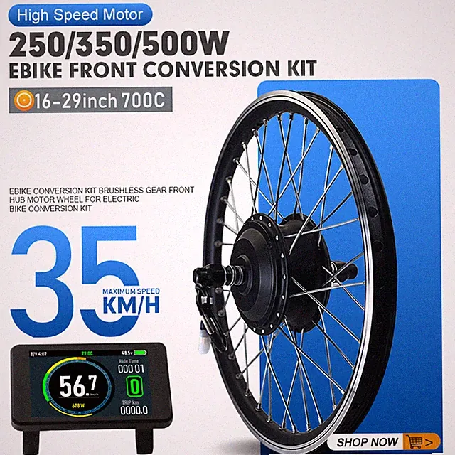 Electric Bicycle Conversion Kit 36V 48V 250W 350W 500W Front Hub Motor Wheel