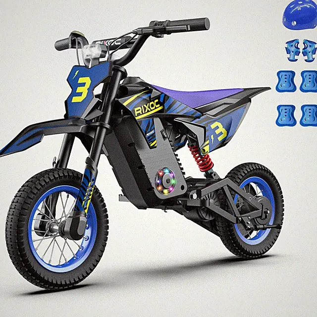 RIXOC DK12 36V Electric Dirt Bike 700W 15.5MPH 5.2Ah Max 14Miles for Kids 3-8