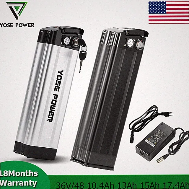 Silverfish Ebike Battery 36V 48V 10.4Ah 13Ah 15Ah 17.4Ah Battery with Charger