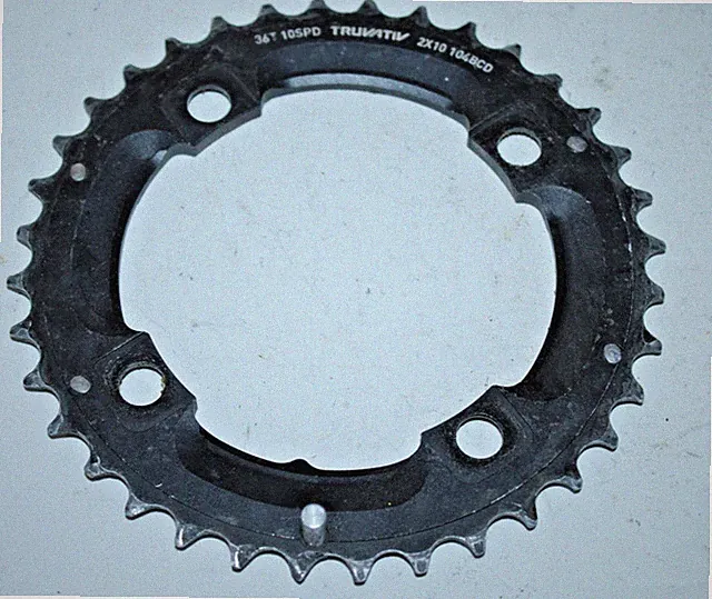 SRAM Truvativ MTB Bike Chainring BCD104 36T Black 4-Arm 10-SPD Gravel 2x10 Cafe~