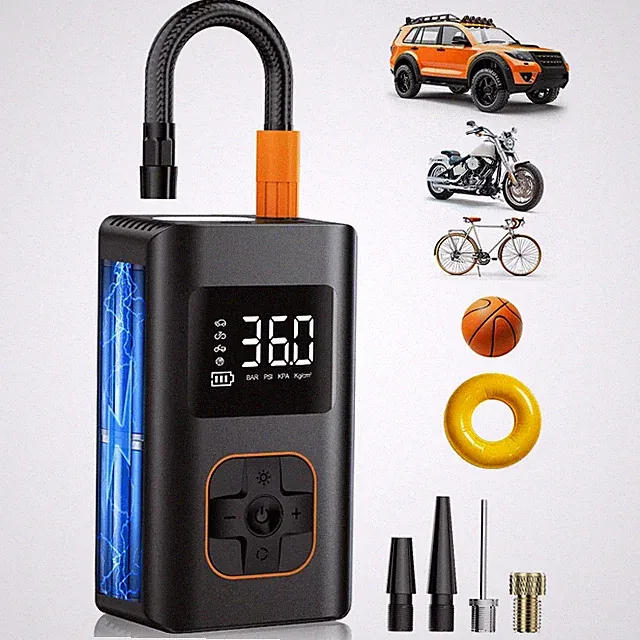 Tire Inflator Portable Air Compressor 150PSI 8000mAh Cordless Pump for Car Bike