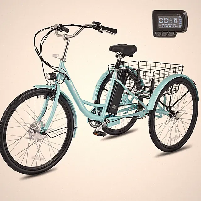 VIRIBUS Adult Electric Tricycle 3 Wheels Electric Bike 48Miles Long Battery Life