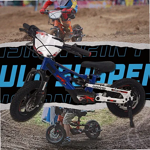 XRT Moto 12in Fury Pro-X, 36V Full Suspension Kids Electric Balance Bike
